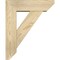 Ekena Millwork Traditional Slat Rough Sawn Bracket w/ Offset Brace, Douglas Fir, 6"W x 18"D x 22"H BKT0604X18X22TRA06RDF - alternate 3